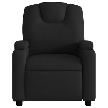 Masážní Polohovací Křeslo Černé Textil Černá