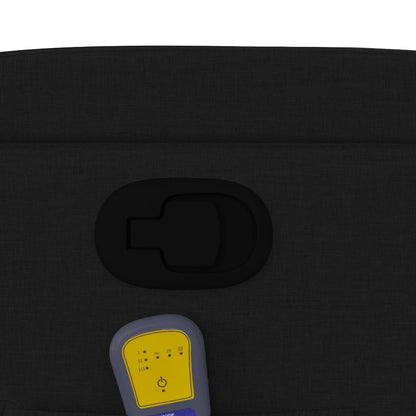 Masážní Polohovací Křeslo Černé Textil Černá