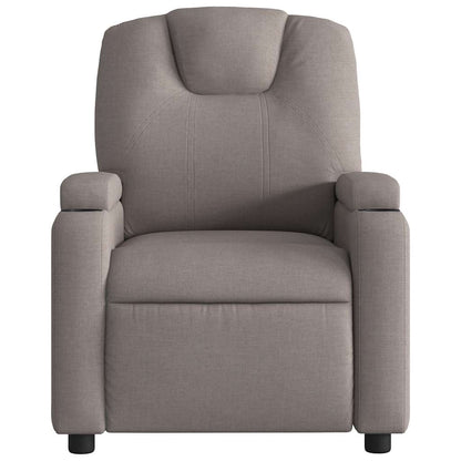 Masážní Polohovací Křeslo Textil Taupe