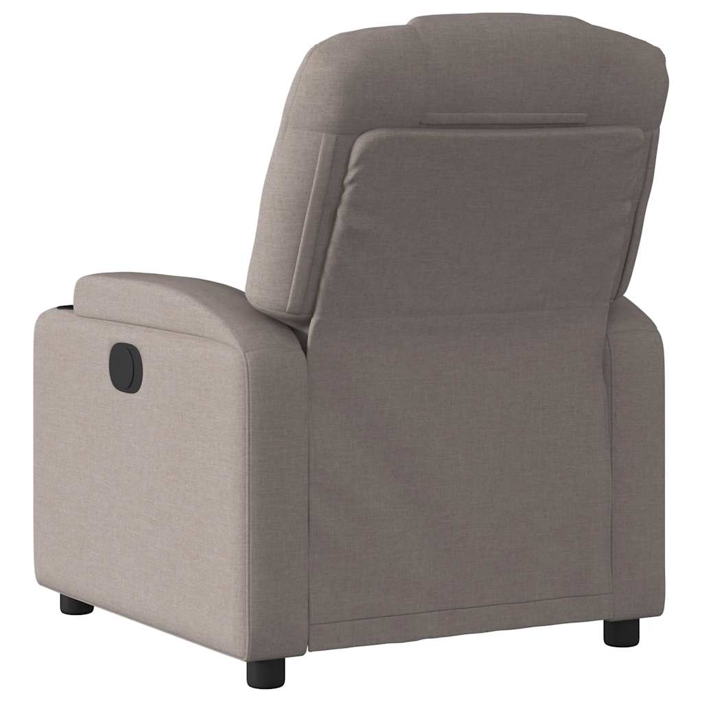 Masážní Polohovací Křeslo Textil Taupe