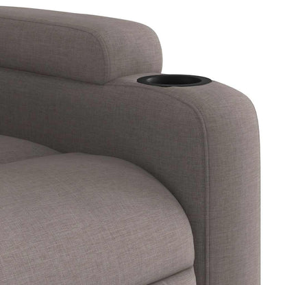 Masážní Polohovací Křeslo Textil Taupe