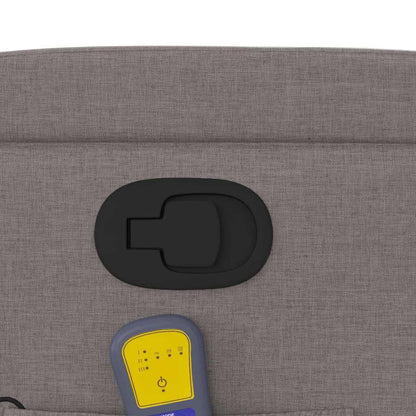 Masážní Polohovací Křeslo Textil Taupe