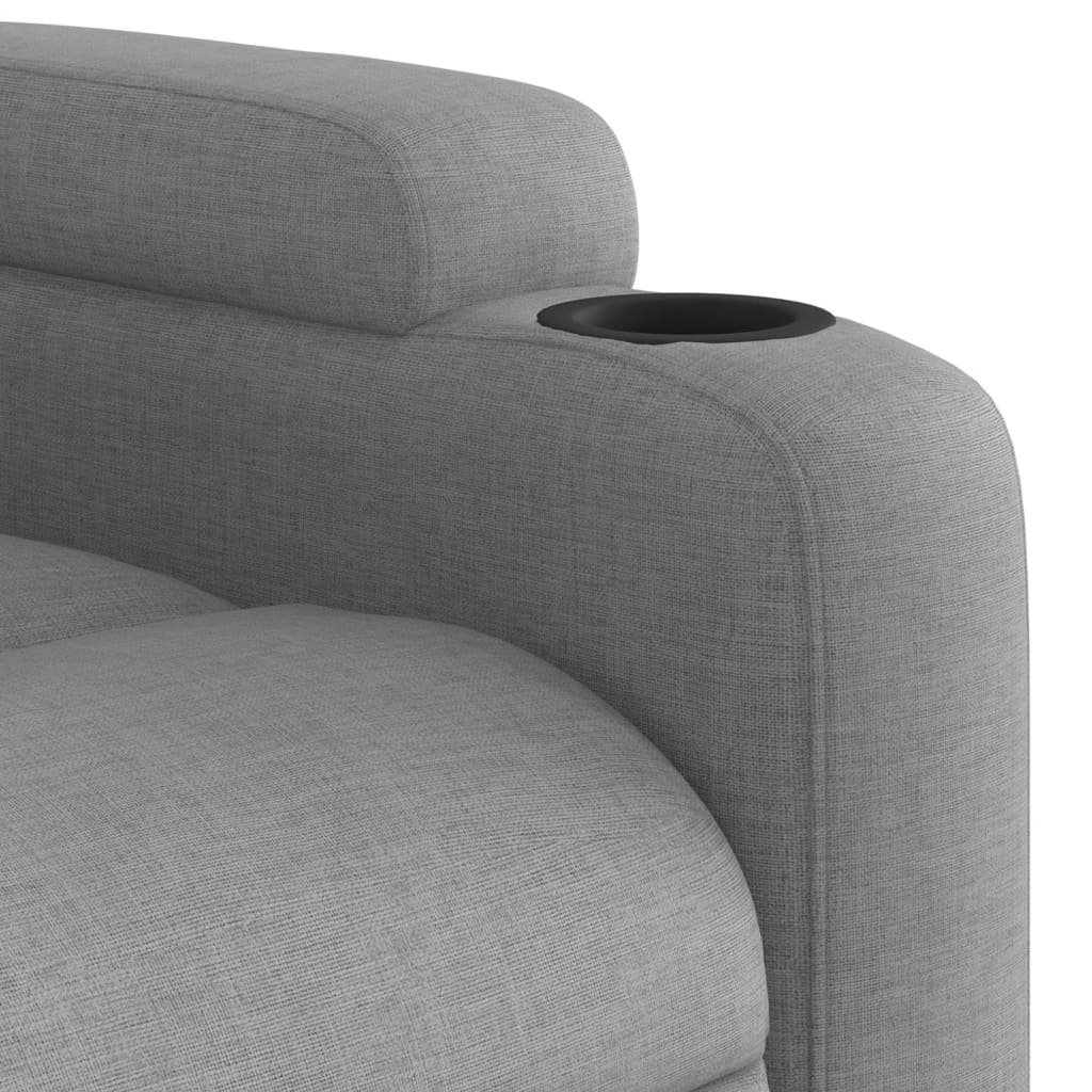 Polohovací Křeslo Světle Šedé Textil Světle Šedá
