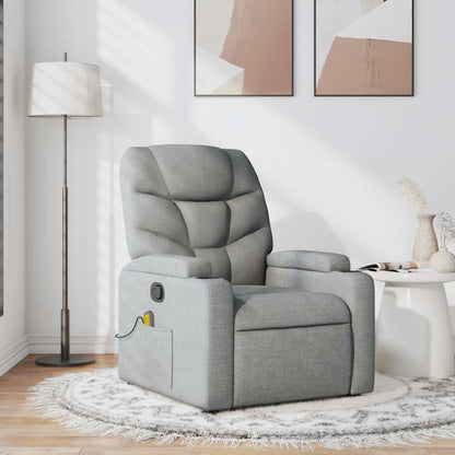 Polohovací Křeslo Světle Šedé Textil Světle Šedá