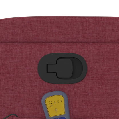 Masážní Polohovací Křeslo Vínové Textil Vínová Červená