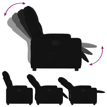Polohovací Křeslo Černé Textil Černá