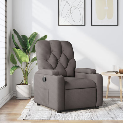 Masážní Polohovací Křeslo Textil Taupe