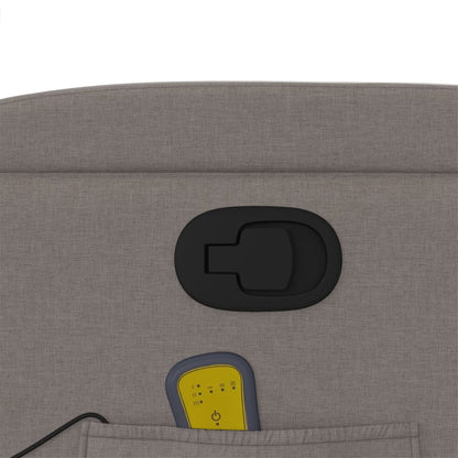 Masážní Polohovací Křeslo Textil Taupe