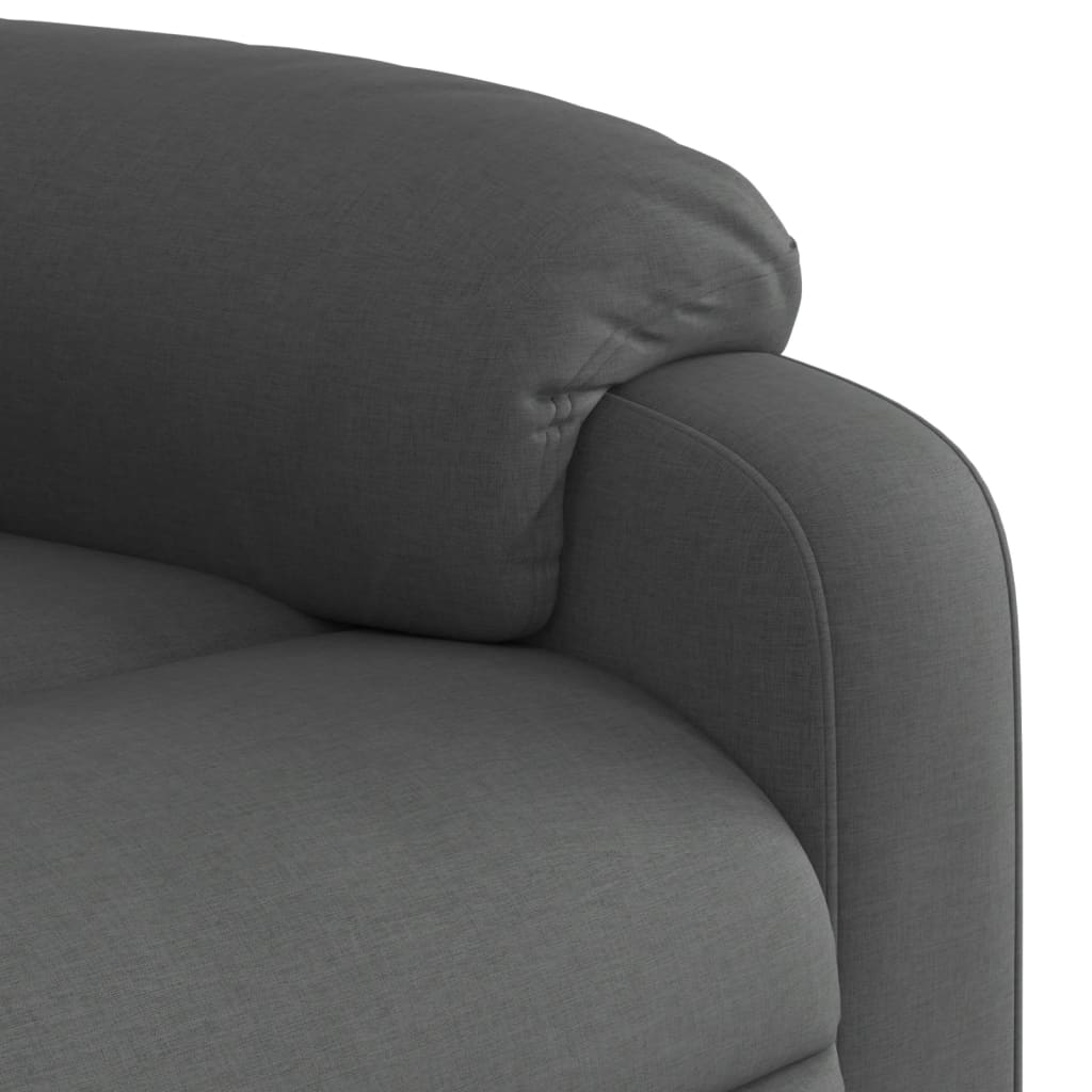 Polohovací Křeslo Tmavě Šedé Textil Tmavě Šedá