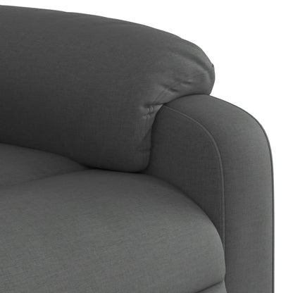 Polohovací Křeslo Tmavě Šedé Textil Tmavě Šedá