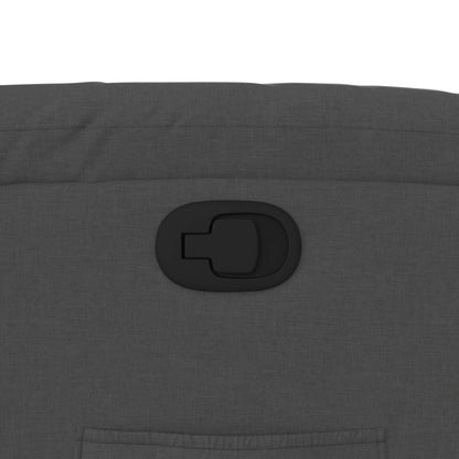 Polohovací Křeslo Tmavě Šedé Textil Tmavě Šedá