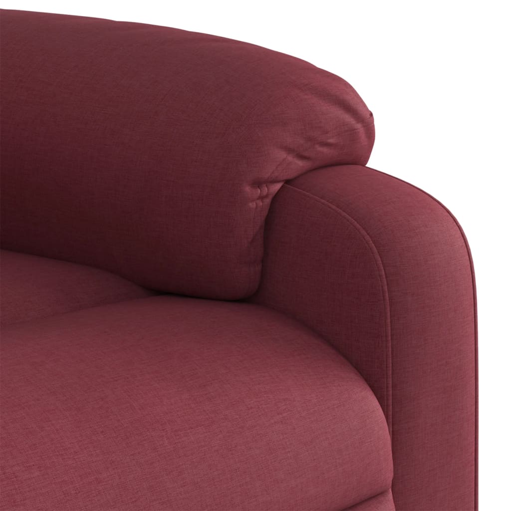 Polohovací Křeslo Vínové Textil Vínová Červená