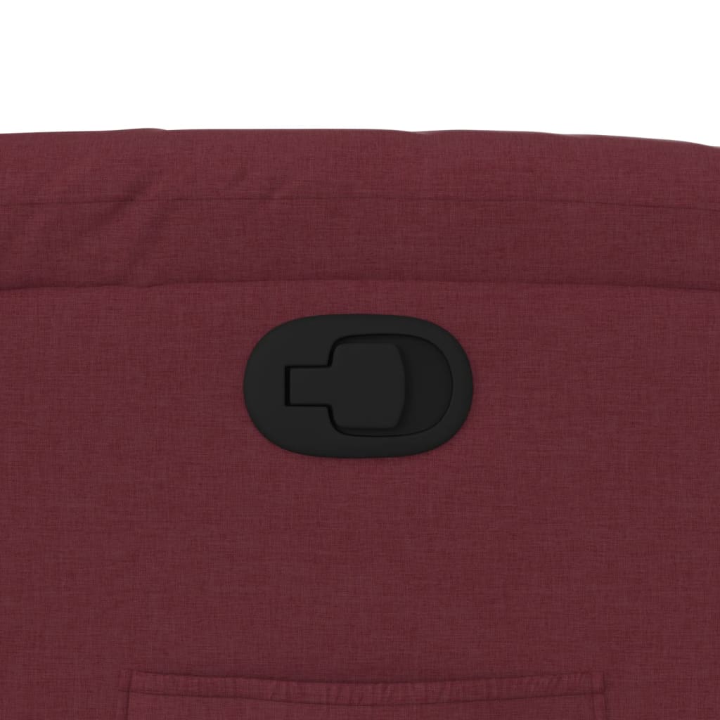 Polohovací Křeslo Vínové Textil Vínová Červená
