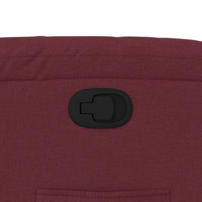 Polohovací Křeslo Vínové Textil Vínová Červená