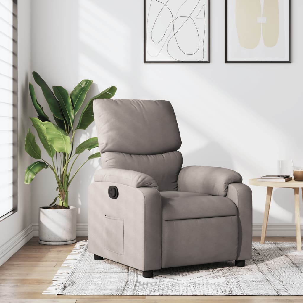 Polohovací Křeslo Textil Taupe