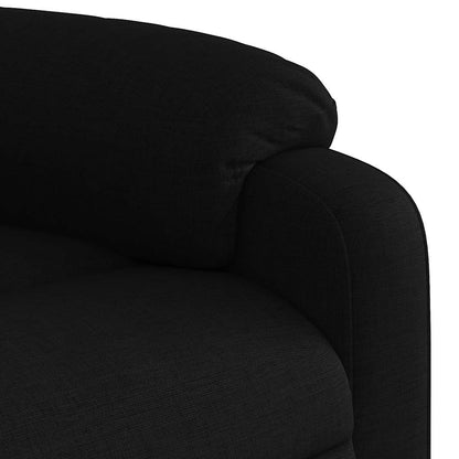 Masážní Polohovací Křeslo Černé Textil Černá