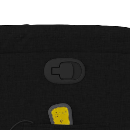 Masážní Polohovací Křeslo Černé Textil Černá