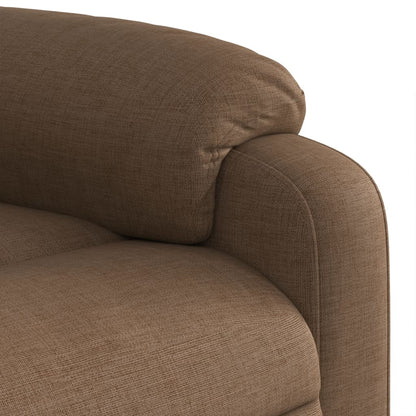 Masážní Polohovací Křeslo Hnědé Textil Hnědá