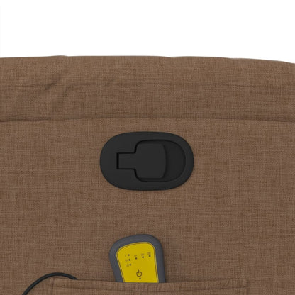 Masážní Polohovací Křeslo Hnědé Textil Hnědá