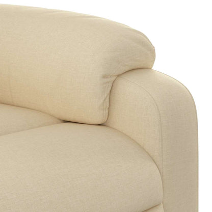 Masážní Polohovací Křeslo Krémové Textil Krémová