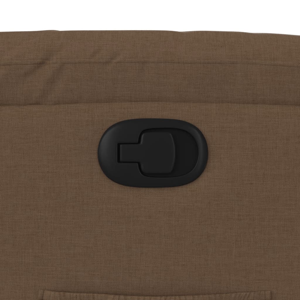 Polohovací Křeslo Hnědé Textil Hnědá