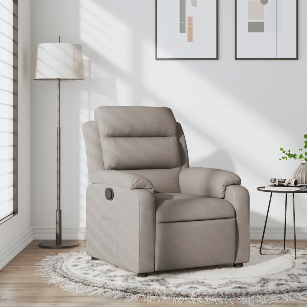 Polohovací Křeslo Textil Taupe