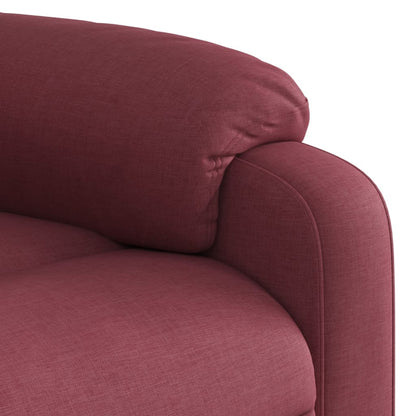 Masážní Polohovací Křeslo Vínové Textil Vínová Červená