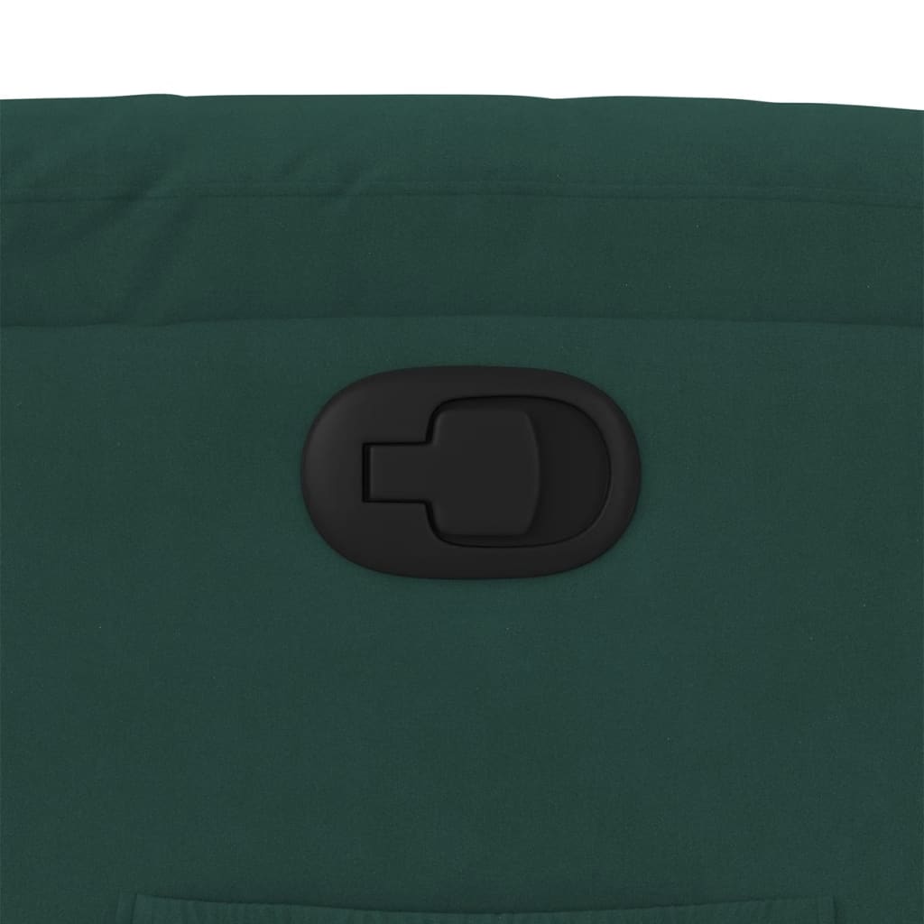 Polohovací Křeslo Tmavě Zelené Samet Tmavě Zelená