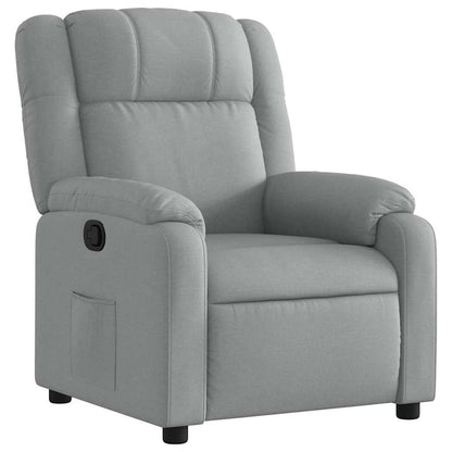 Polohovací Křeslo Světle Šedé Textil Světle Šedá