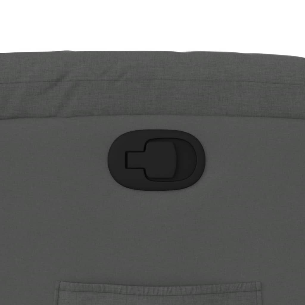 Polohovací Křeslo Tmavě Šedé Textil Tmavě Šedá