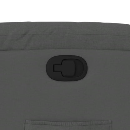 Polohovací Křeslo Tmavě Šedé Textil Tmavě Šedá