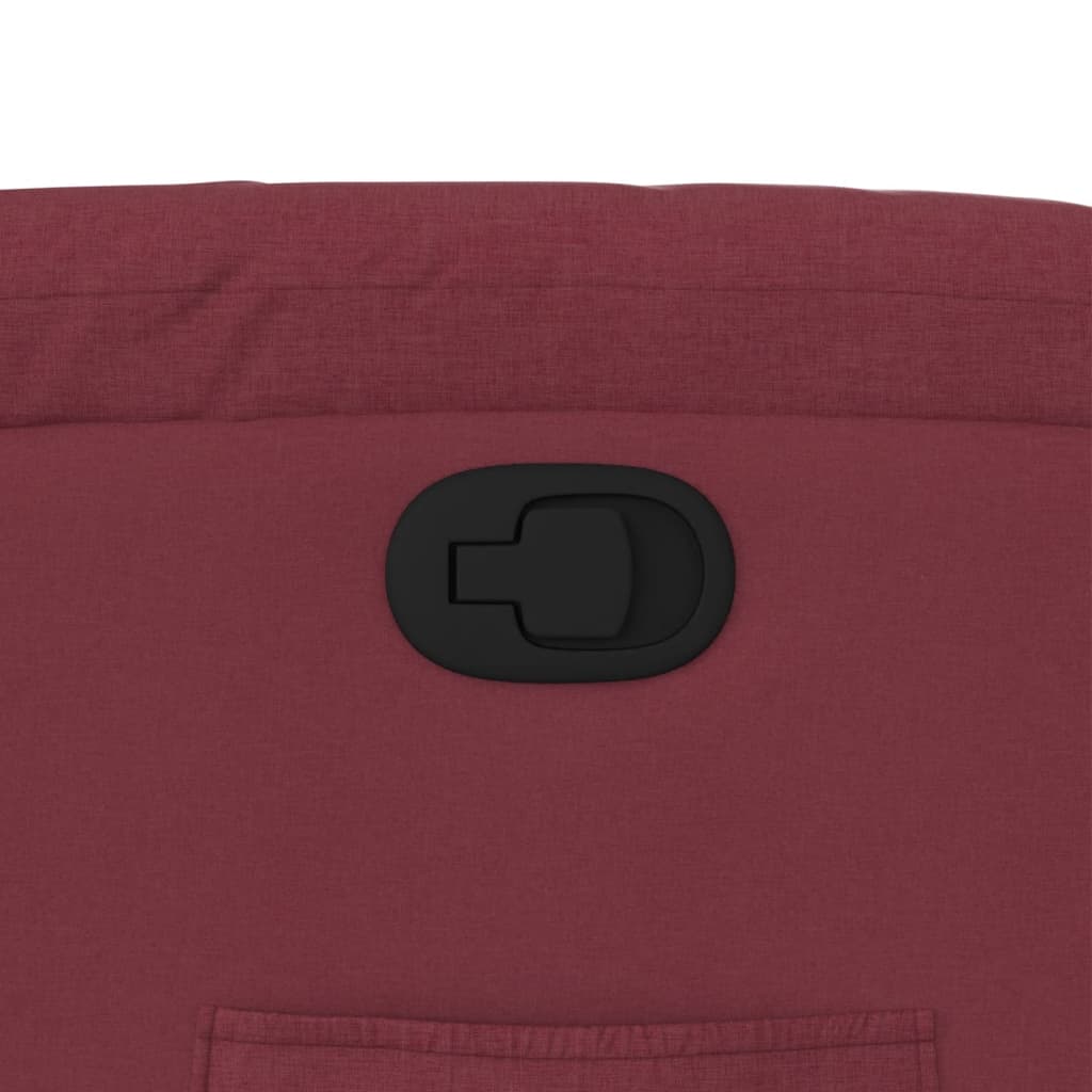 Polohovací Křeslo Vínové Textil Vínová Červená