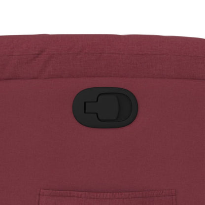 Polohovací Křeslo Vínové Textil Vínová Červená