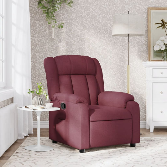 Polohovací Křeslo Vínové Textil Vínová Červená