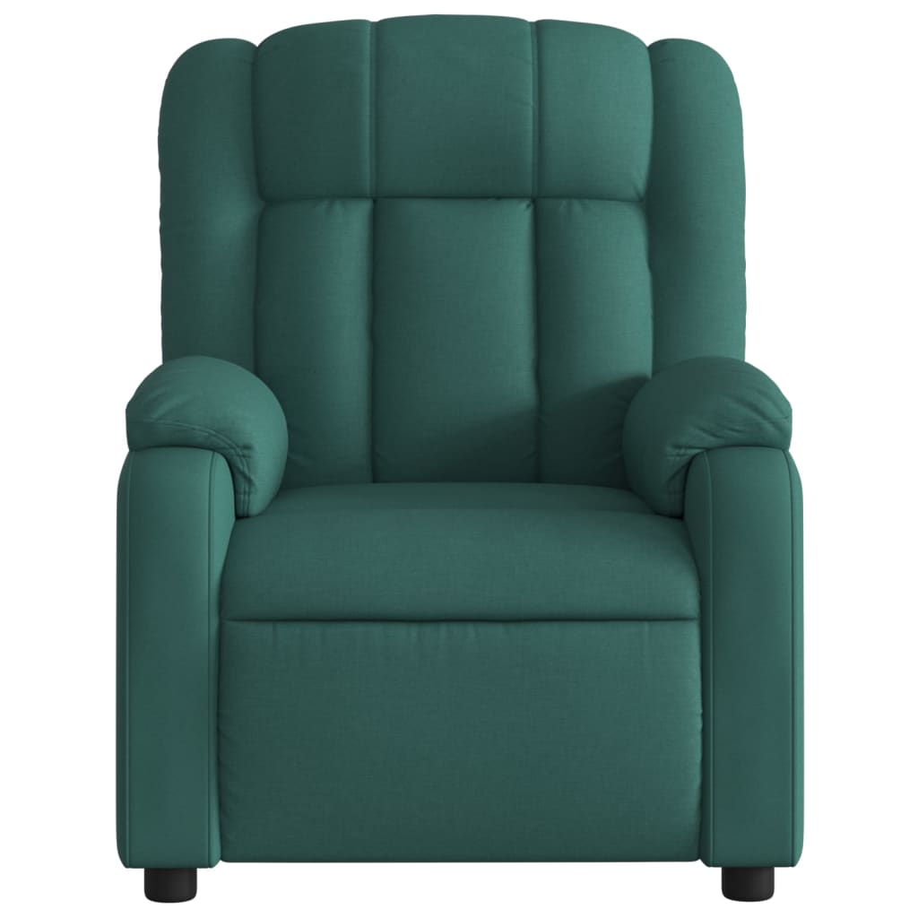 Polohovací Křeslo Tmavě Zelené Textil Tmavě Zelená