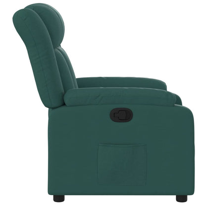 Polohovací Křeslo Tmavě Zelené Textil Tmavě Zelená