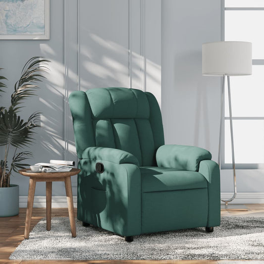 Polohovací Křeslo Tmavě Zelené Textil Tmavě Zelená