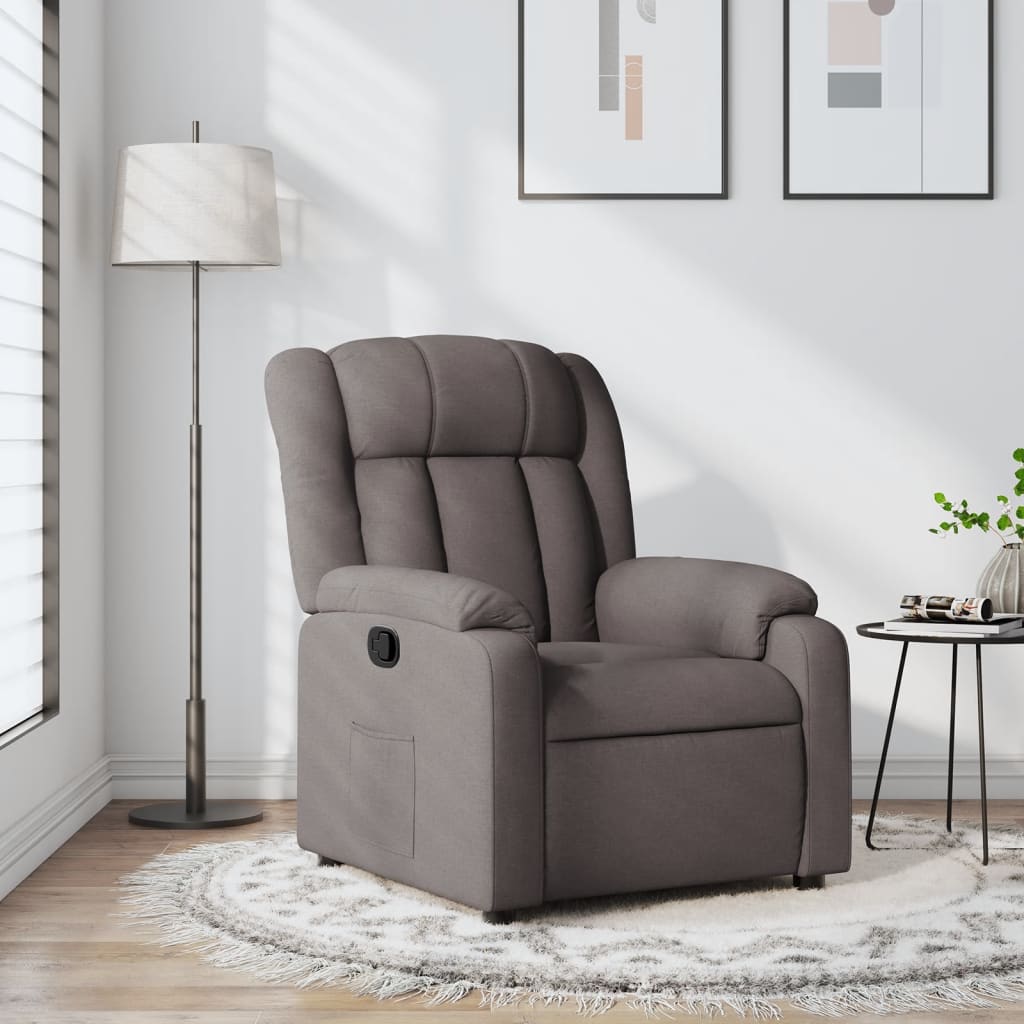 Polohovací Křeslo Textil Taupe