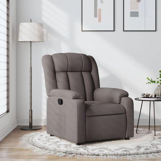 Polohovací Křeslo Textil Taupe