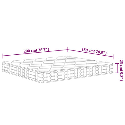 Taštičková Pružinová Matrace Středně Tvrdá