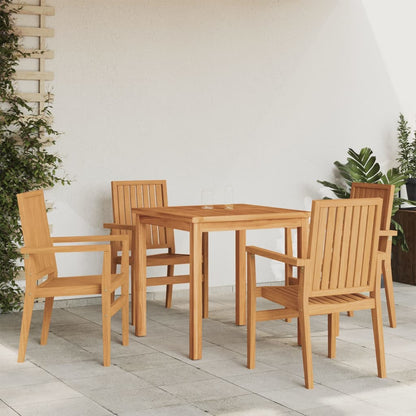 Stohovatelné Zahradní Židle 8 Ks 56,5X57,5X91 Cm Masivní Teak