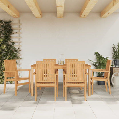 Stohovatelné Zahradní Židle 8 Ks 56,5X57,5X91 Cm Masivní Teak