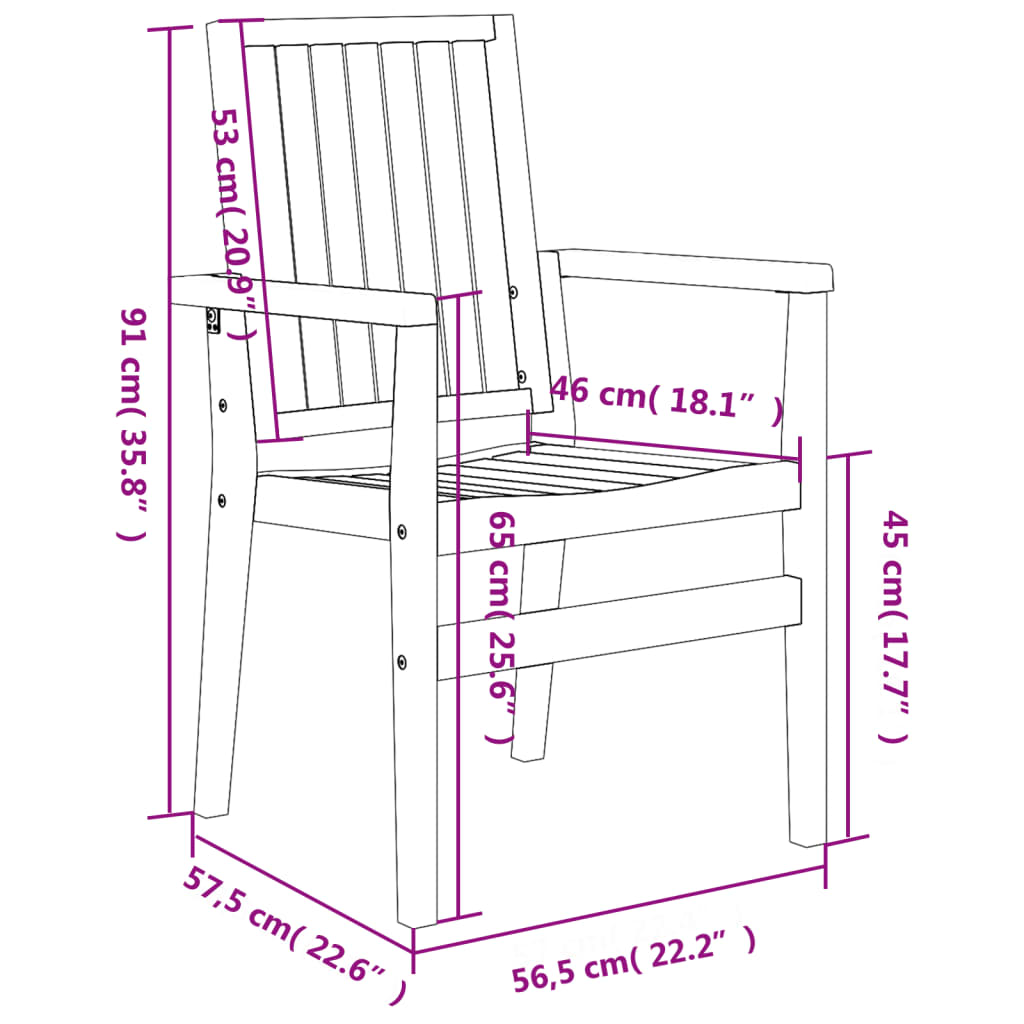 Stohovatelné Zahradní Židle 8 Ks 56,5X57,5X91 Cm Masivní Teak
