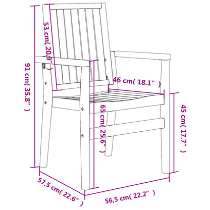 Stohovatelné Zahradní Židle 8 Ks 56,5X57,5X91 Cm Masivní Teak