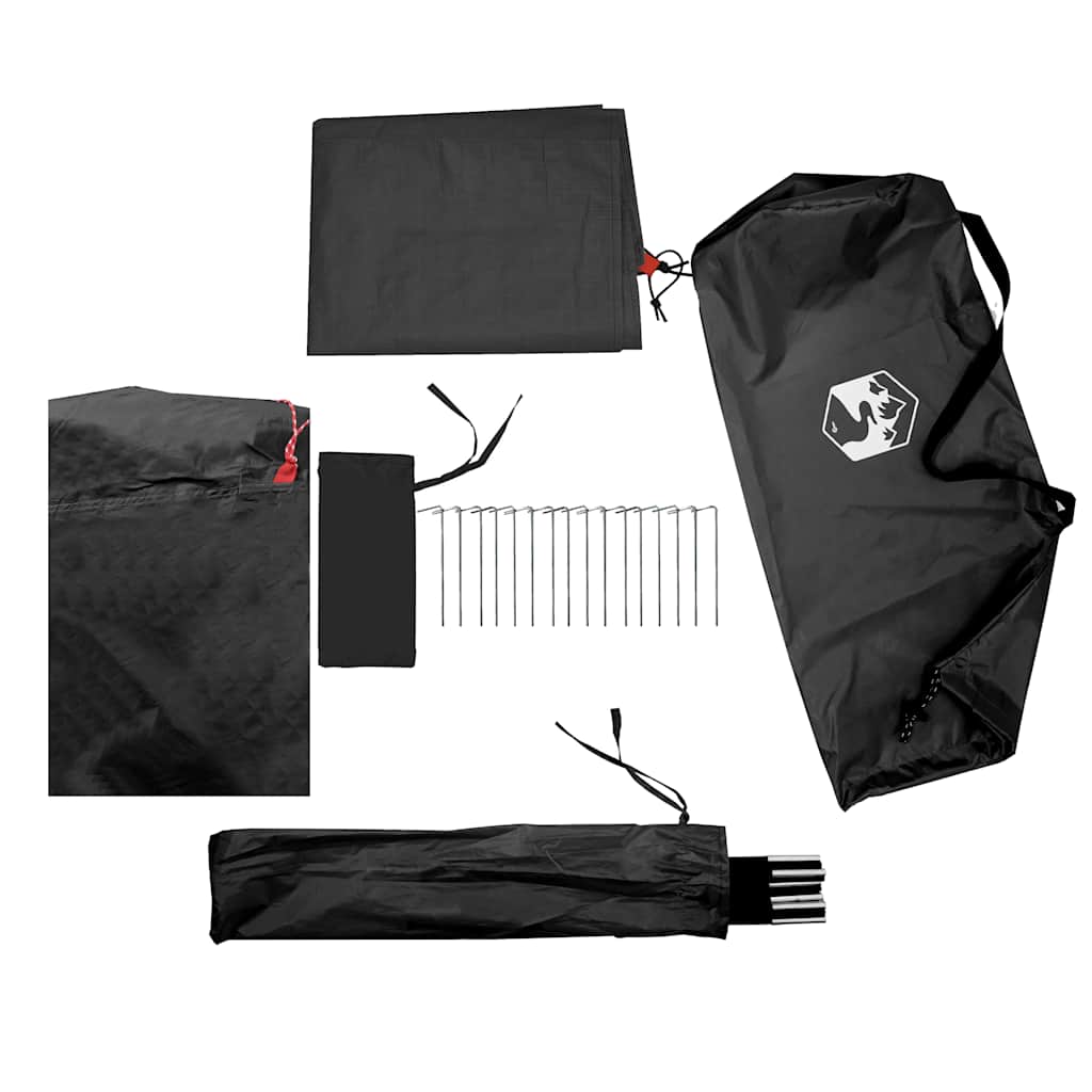 Kempingový Stan Kopule Pro 4 Osoby Bílý Zatemňovací Nepromokavý