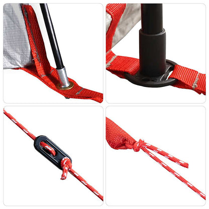 Kempingový Stan Pro 2 Osoby Šedý A Oranžový Nepromokavý