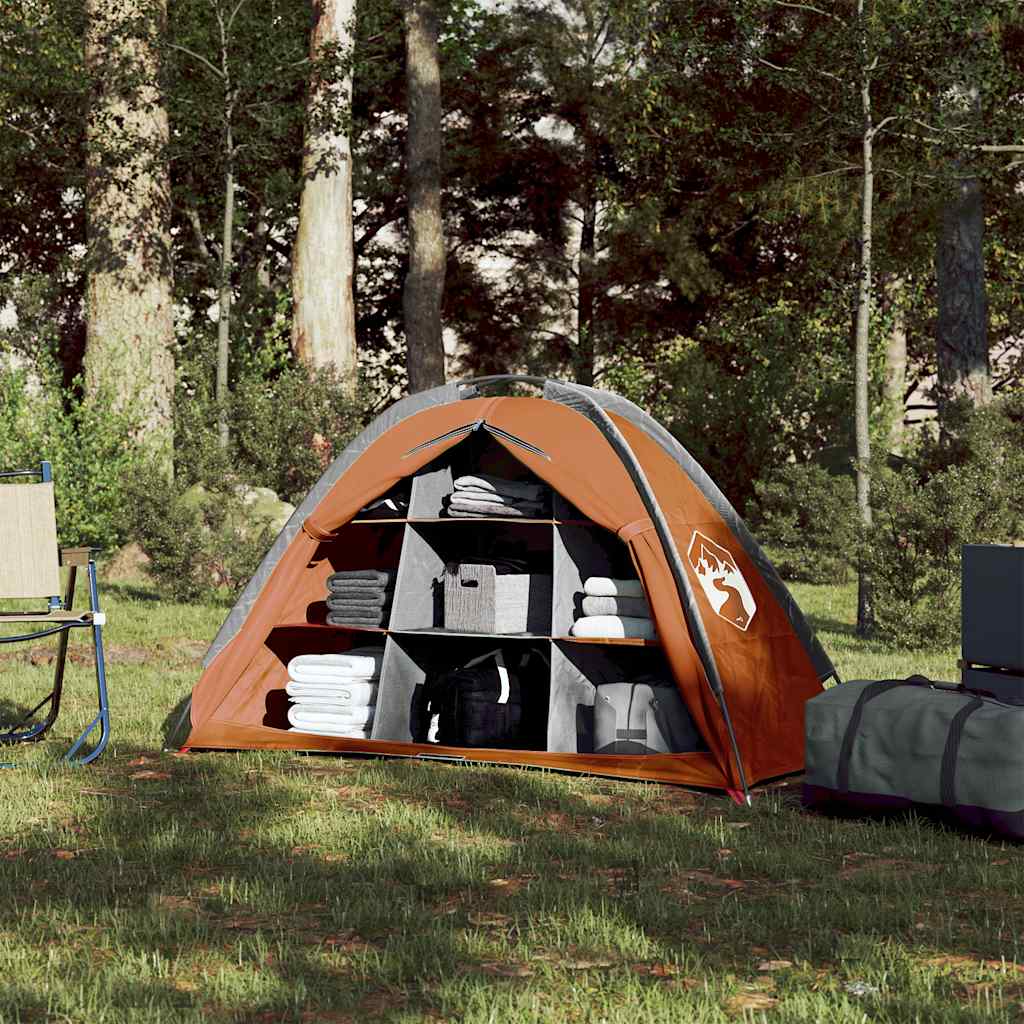 Úložný Stan S 9 Přihrádkami Šedý A Oranžový Nepromokavý