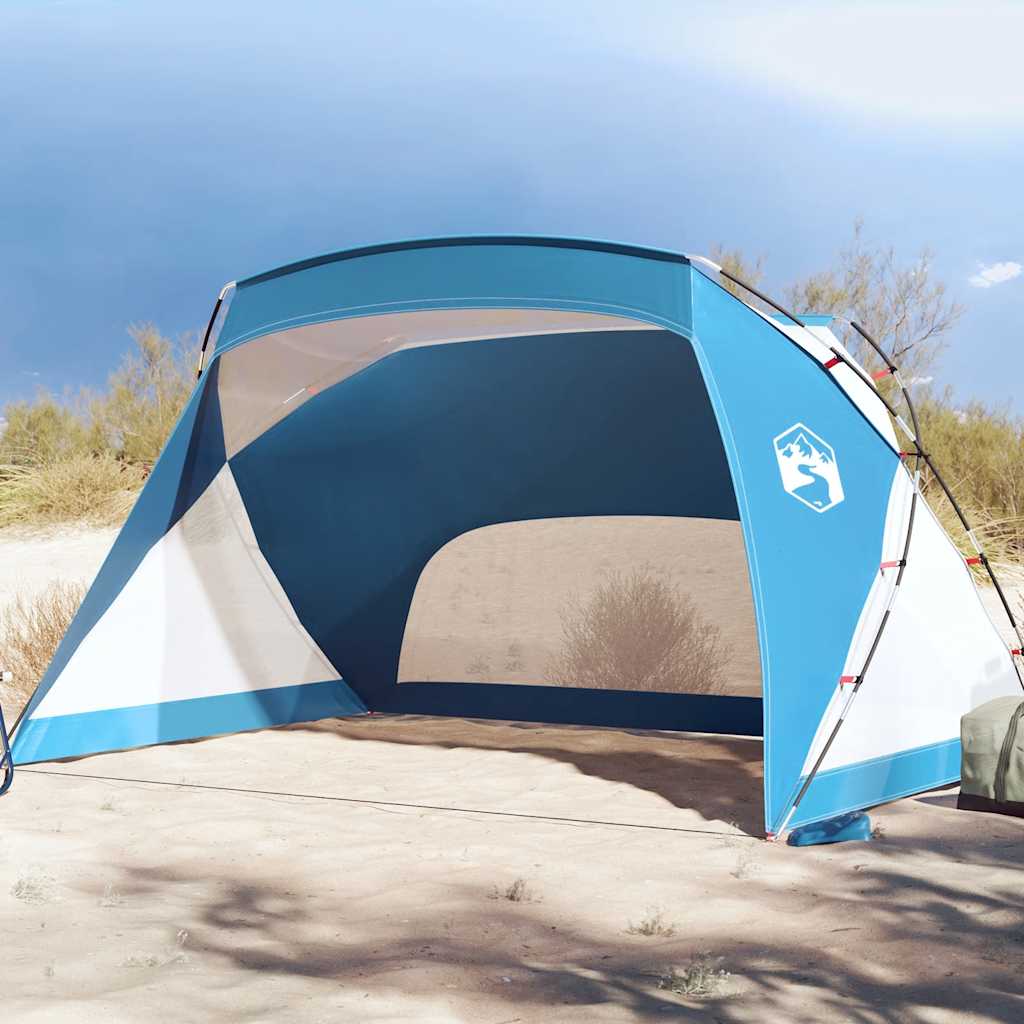 Plážový Stan Azurově Modrý 274X178X170/148 Cm 185T Polyester