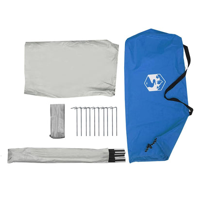 Plážový Stan Azurově Modrý 268 X 223 X 125 Cm 185T Polyester