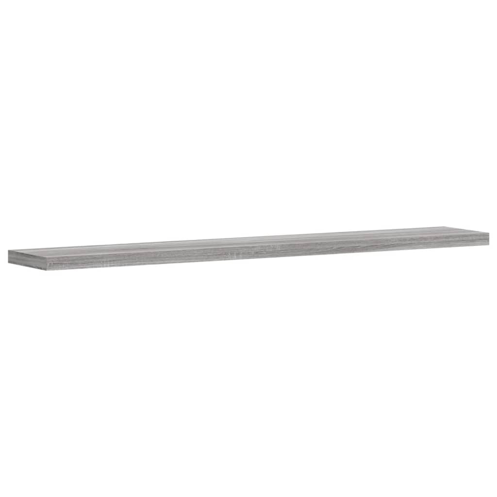 Nástěnné Police 4 Ks Šedé Sonoma 60X10X1,5 Cm Kompozitní Dřevo Šedá Sonoma